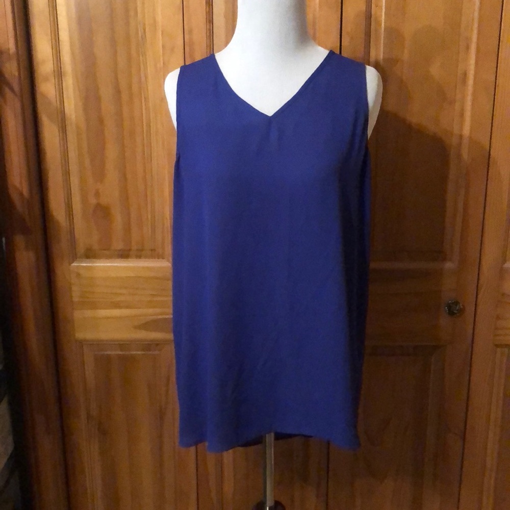 Royal blue sheer tank